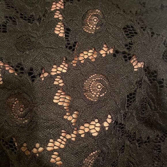 Ingrid & Isabel Maternity Black Lace Boatneck Bodycon Long Sleeve Midi Dress XS - Picture 7 of 8